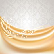 Beige curtain silk tissue on gray background N2