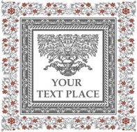 Greeting card Flowers Beautiful frame with a flower ornament N15