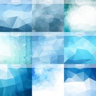 Blue Mosaic triangle background N3
