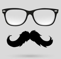 mustache glasses