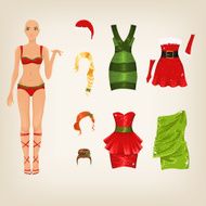 Set of female Christmas dresses