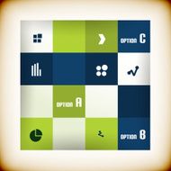 Modern square business banner design template