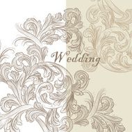 Beautiful wedding invitation card for design