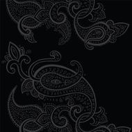Paisley background Hand Drawn ornament N3