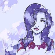 Lilac head of female