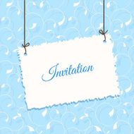 Blue vintage card