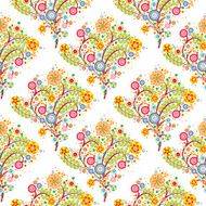 flowers floral seamless pattern with white background