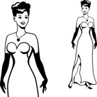 Beautiful retro girl in pop art style