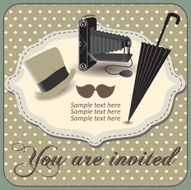 Vintage invitation card N98