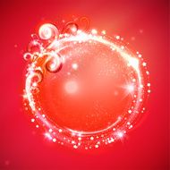 Festive round frame Vector Background