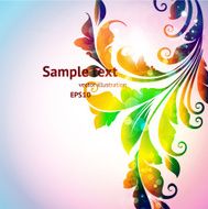 Floral Retro Background for Vintage Design N1157