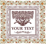 Beautiful frame with a flower ornament for the text