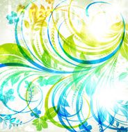 Floral Retro Background for Vintage Design N1185
