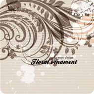 Floral Retro Background for Vintage Design N1195