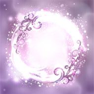 Festive glittering round frame N2