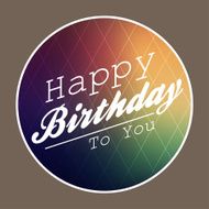 Happy birthday card retro style N4