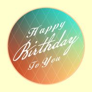 Happy birthday card retro style N5