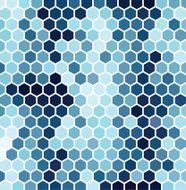 Blue Hexagonal Pattern N2