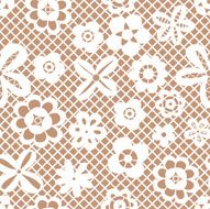 Lace seamless pattern with flowers N202