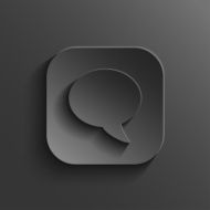Speech icon - vector black app button