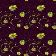floral pattern with decorative flowers