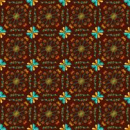 pattern with rustic flowers N2