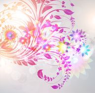 Floral Retro Background for Vintage Design N1247