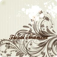 Floral Retro Background for Vintage Design N1250