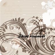 Floral Retro Background for Vintage Design N1265