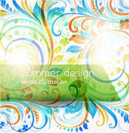 Floral Retro Background for Vintage Design N1297