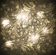 Floral Retro Background for Vintage Design N1303