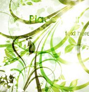 Floral Retro Background for Vintage Design N1358