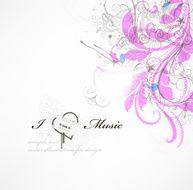 Floral Retro Background for Vintage Design N1360