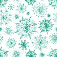 Seamless pattern of openwork snowflakes N3
