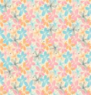 Vintage decorative seamless lacy pattern with flowers N2