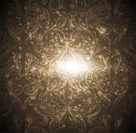 Floral Retro Background for Vintage Design N1368