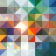 Bright abstract shining triangles background