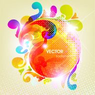 Bright Abstract Background with Floral Ornaments N8
