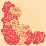 Seamless pattern with flowers roses N5