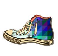 vector colored pattern gym shoes N3