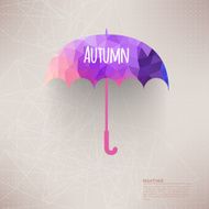 Vector umbrella symbol made of triangles