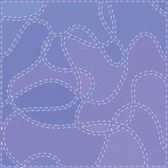 The Seams on Blue Fabric N2