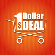 Shopping cart on a bright background N4