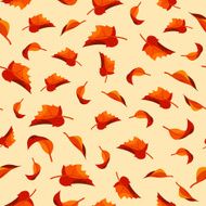 Seamless pattern with autumn leaves N9