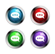 Shiny speech bubble buttons