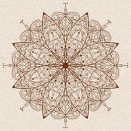 Vector Abstract Ethnic Floral Design Element N2