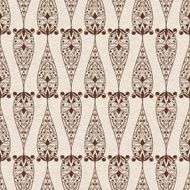 Vector Abstract Seamless Ethnic Floral Pattern