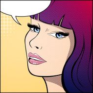 Vector Abstract Pop Art Woman N3