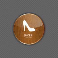 Shoes wood application icons N2