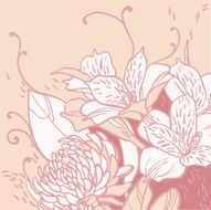 background of pastel colored lilies